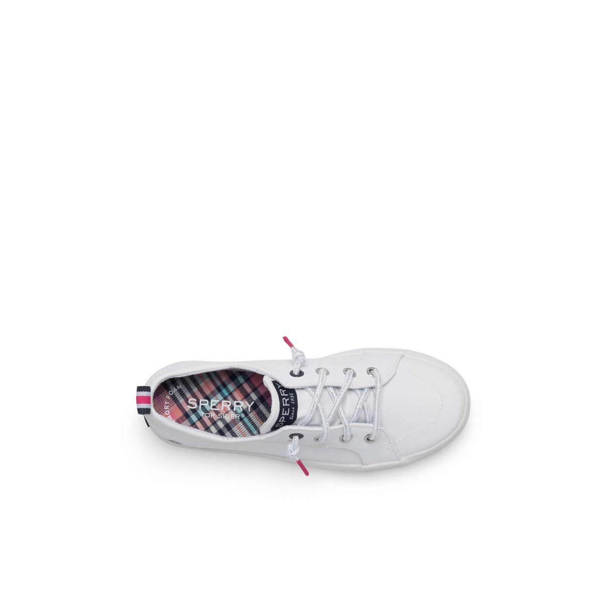 White Sperry Crest Vibe Sneaker Sneakers | ELNTR-4315