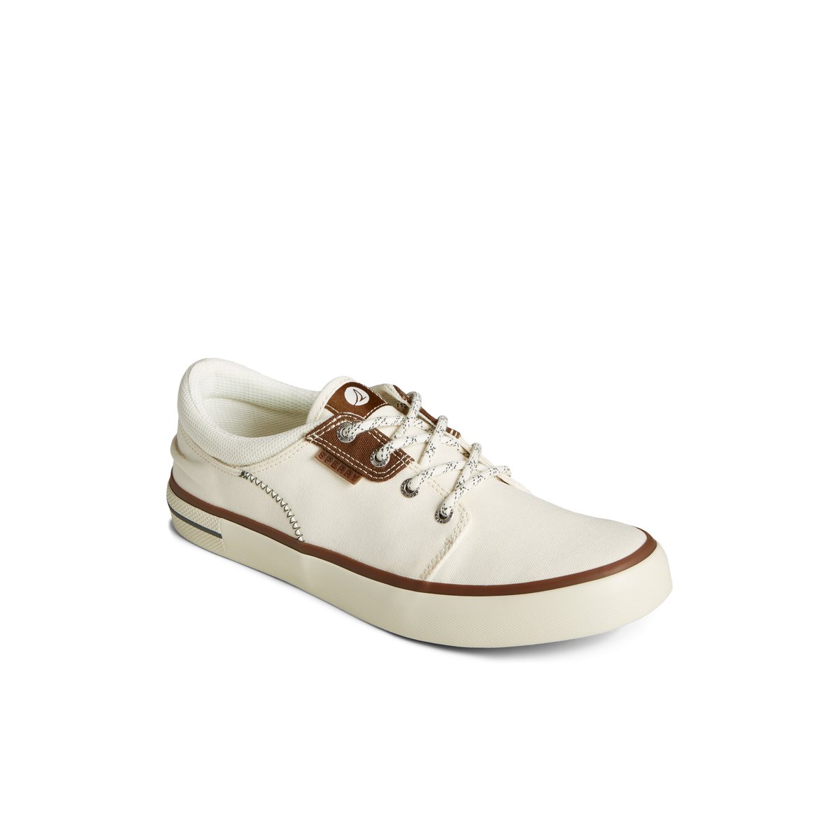 White Sperry Crossjack Sneaker Sneakers | LWXEN-4915