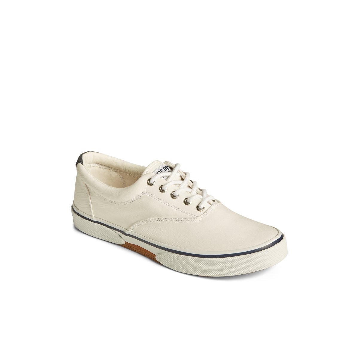 White Sperry Halyard CVO Salt Washed Sneaker Sneakers | TWRGU-3741