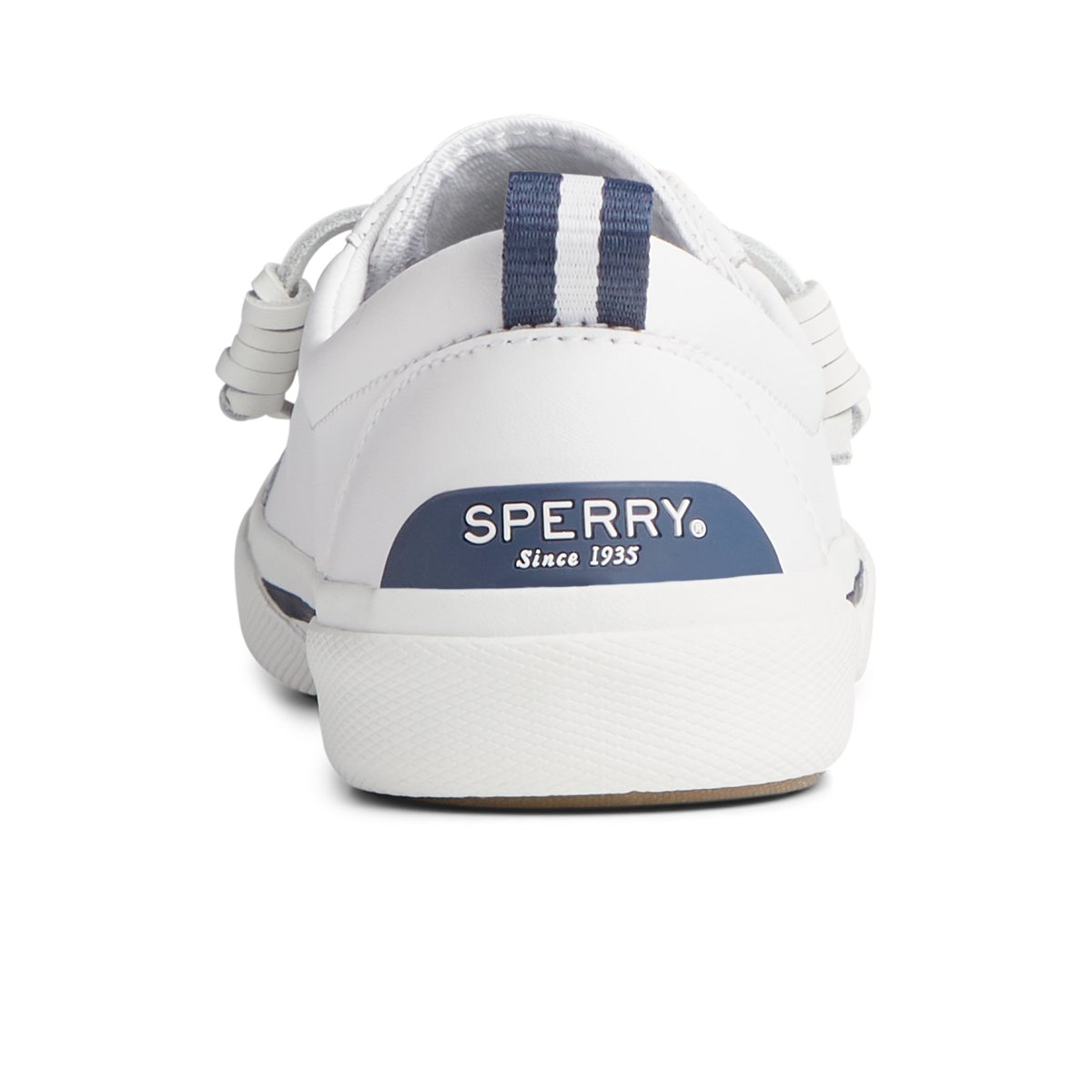 White Sperry Pier Wave LTT Leather Sneaker Sneakers | MNJZP-8173