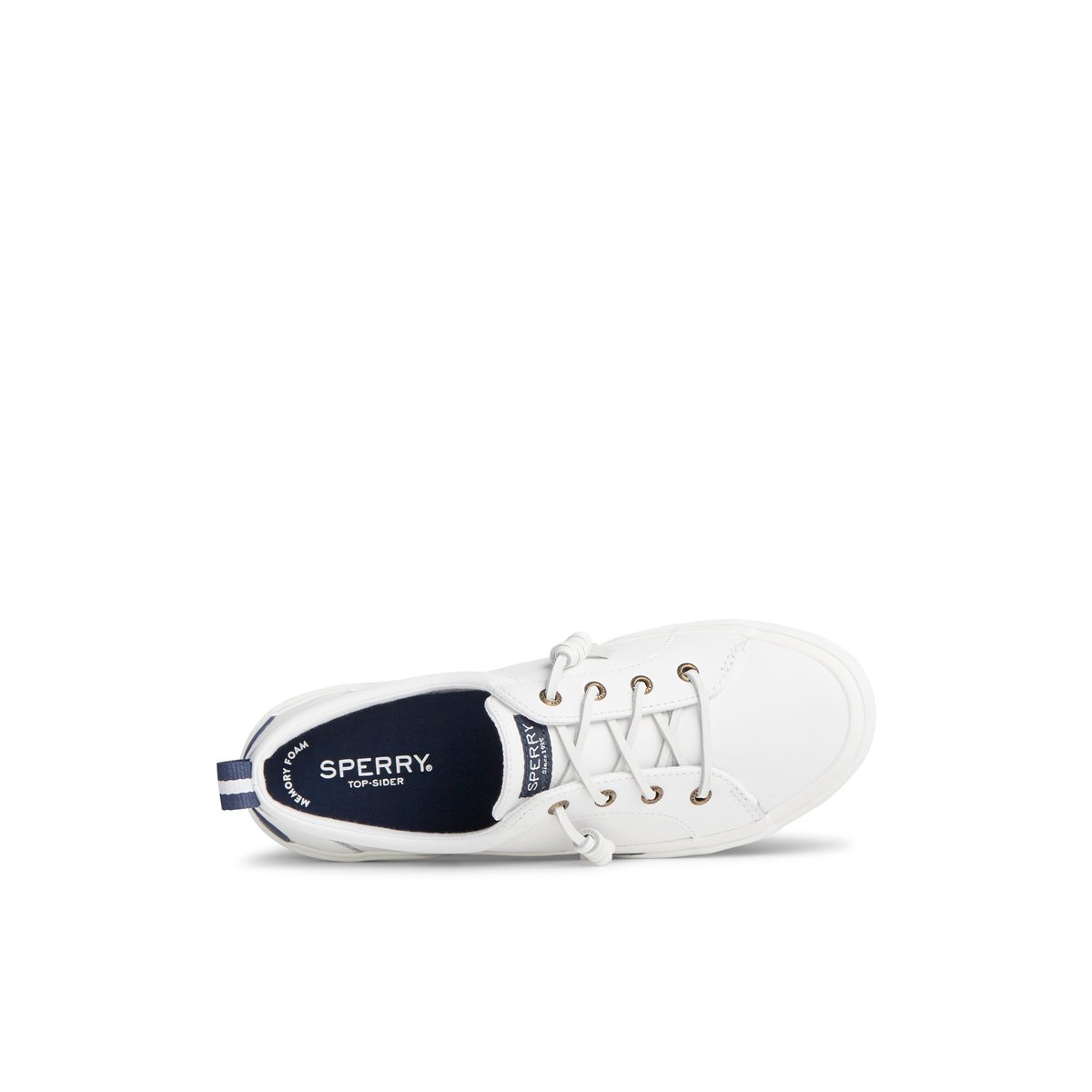 White Sperry Pier Wave LTT Leather Sneaker Sneakers | MNJZP-8173