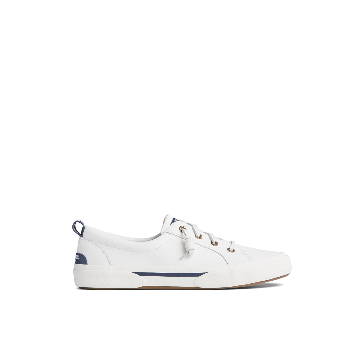 White Sperry Pier Wave LTT Leather Sneaker Sneakers | MNJZP-8173