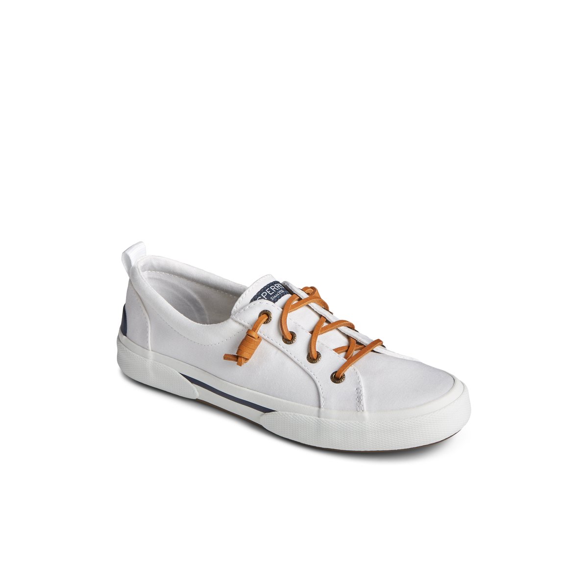 White Sperry Pier Wave Lace Up Sneaker Sneakers | JZRVE-7524