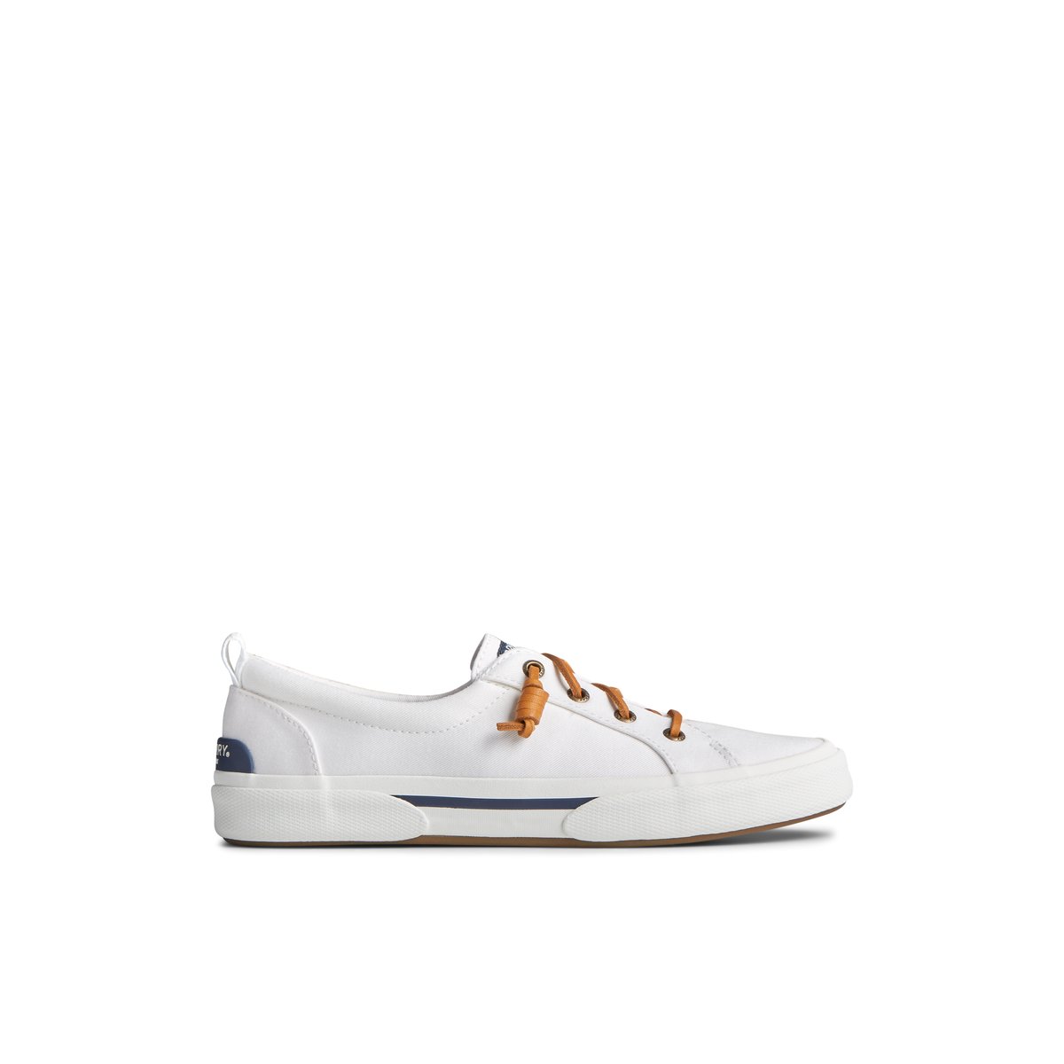 White Sperry Pier Wave Lace Up Sneaker Sneakers | JZRVE-7524