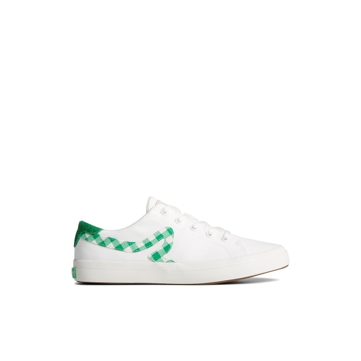 White Sperry Sandy Gingham Sneaker Sneakers | YOLHU-6347