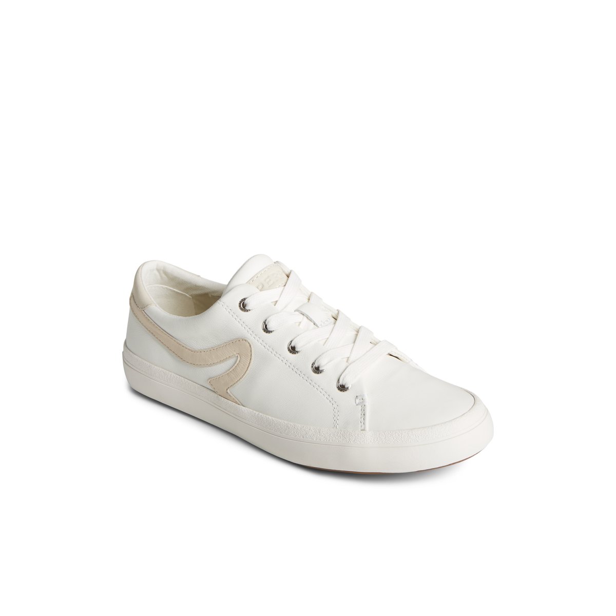 White Sperry Sandy Leather Sneaker Sneakers | NUVZD-1278