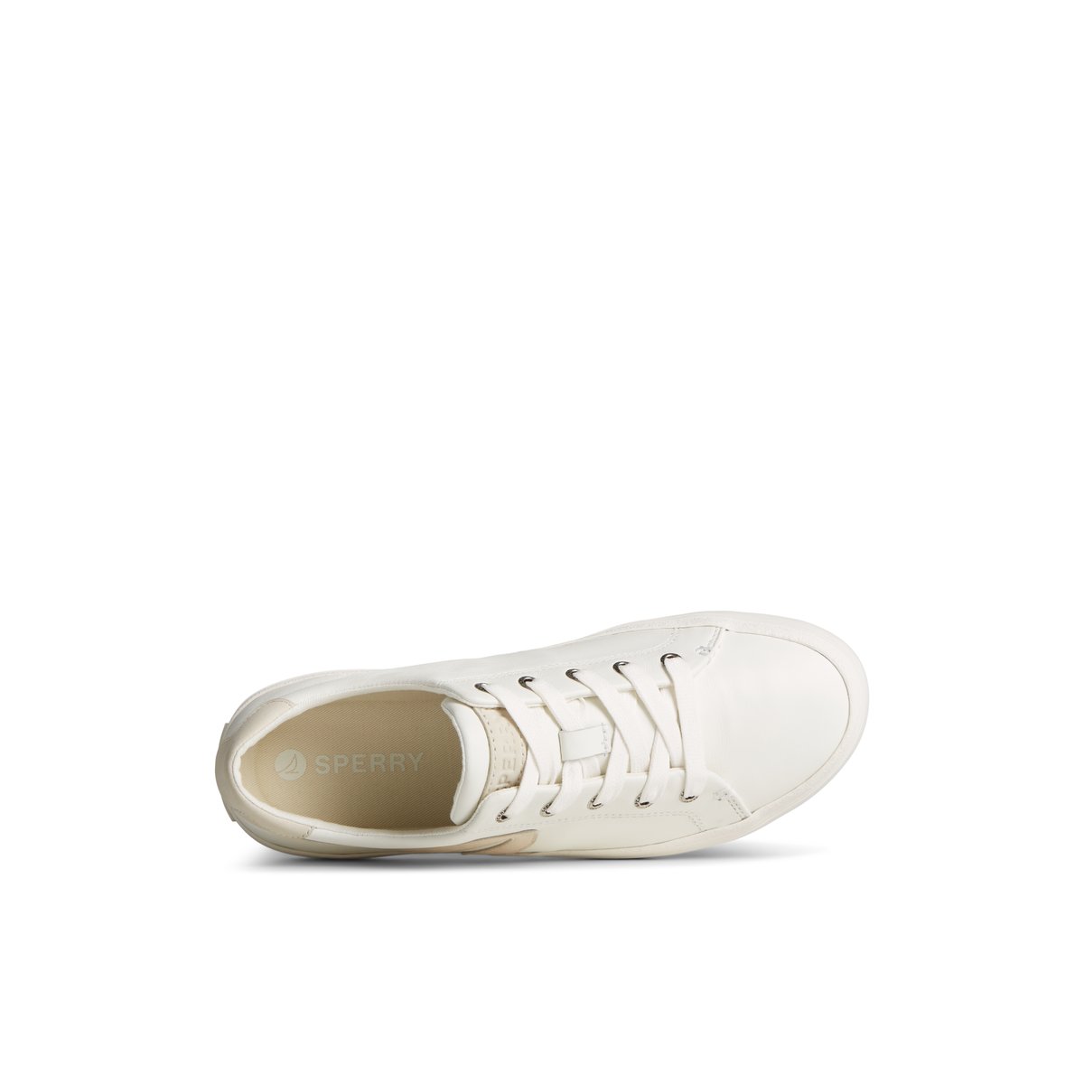 White Sperry Sandy Leather Sneaker Sneakers | NUVZD-1278