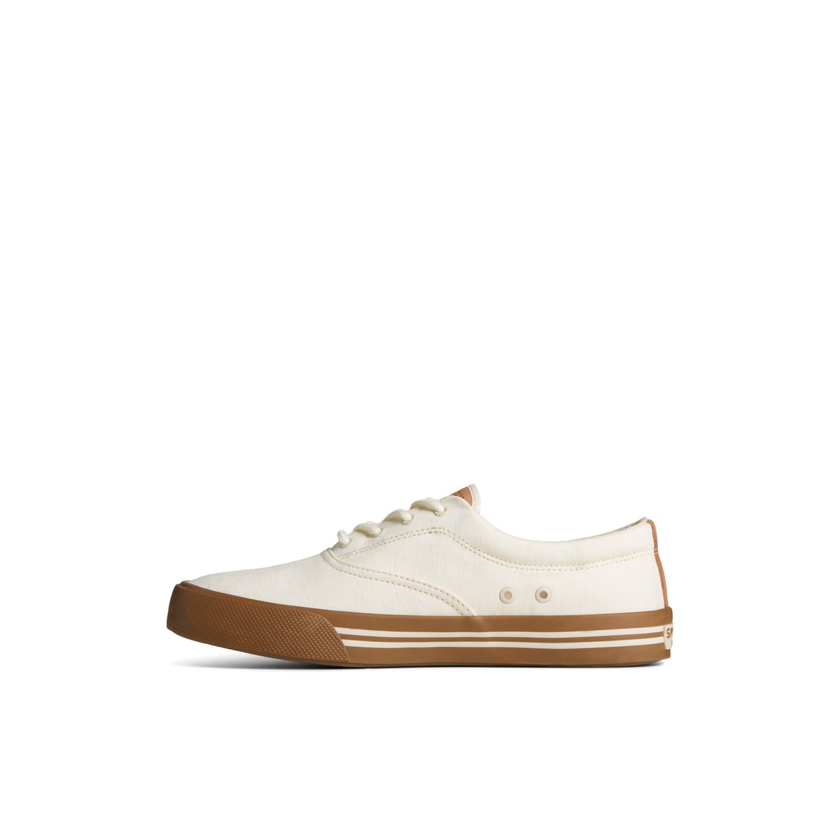 White Sperry Striper II Linen CVO Sneaker Sneakers | VTABM-8607