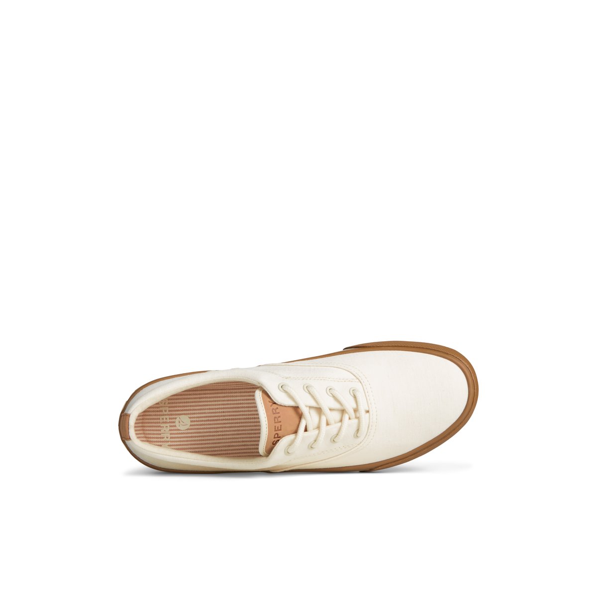 White Sperry Striper II Linen CVO Sneaker Sneakers | VTABM-8607